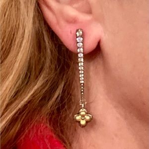 Barbara Bixby Sterling & 18K White Topaz Earrings NEW